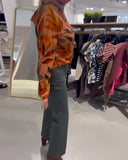 Printed Fashion Bell Sleeve Top