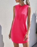 Sleeveless Hooded Sports Dress
