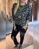 Casual Leopard Print Top