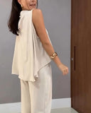 Temperament Sleeveless Irregular Blouse