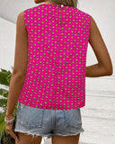 Sleeveless Crew Neck Printed Tank Top