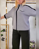 Casual Striped Knitted T-Shirt