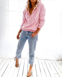 Front Pocket Button Down Hoodie