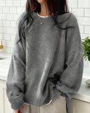 Minimalist Crewneck Loose-Fit Sweater