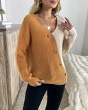 Contrast Color Panel V-Neck Sweater