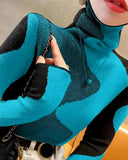 Turtleneck Fitted Basic Sweater