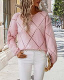 Elegant Hollow-Out Sequin Pullover