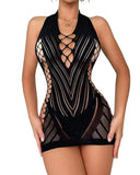 Sexy Halterneck Jacquard Lingerie