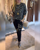 Casual Leopard Print Top