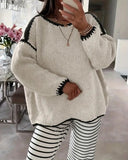 Casual Loose Crew Neck Pullover