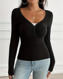 Lace-Trimmed Layered-Look Top