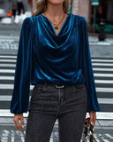 Fashionable And Elegant Pile Collar Blouse