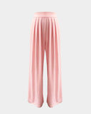 Casual Short-Sleeved Wide-Leg Pants Suit