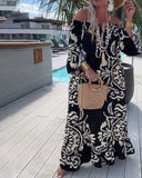 Retro Print Dress