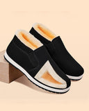 Men's Cotton Shoes With Super Warm Faux Fur Lining And Non-Slip Sole