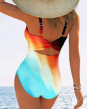 One-Piece Color Block Swimsuit