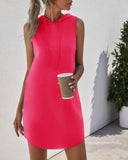 Sleeveless Hooded Sports Dress