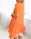 Floral Print Patchwork Long-Sleeved Set