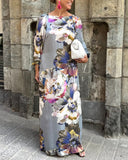 Floral Fashion Square Neck Dress