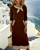 Contrast Plaid Fashionable Dress