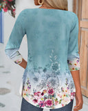 Irregular One Button Fake Two Piece Blouse
