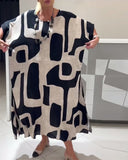 Loose Oversized Graphic Print Dress