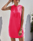 Sleeveless Hooded Sports Dress