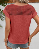 V-Neck Simple Solid Color T-Shirt