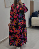 Fashion Floral Print Loose Dress
