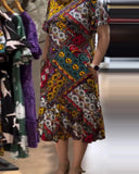 Vintage Print Straight Dress