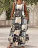 Round Neck Sleeveless Dress