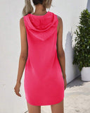 Sleeveless Hooded Sports Dress
