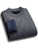 Men's Winter Plush-Lined Warm Knitted Sweater