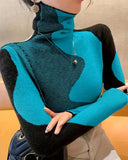 Turtleneck Fitted Basic Sweater