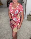 Casual Short Sleeve Round Neck Printed Dress