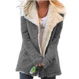 lapel Fleece Cotton Coat