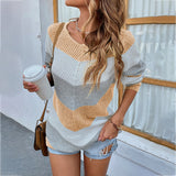Knit Crew Neck Long Sleeve Pullover Sweater