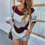 Knit Crew Neck Long Sleeve Pullover Sweater