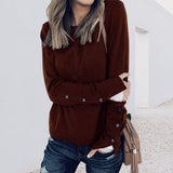 Buttoned Sleeve Sweatshirt