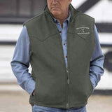 Men's Trendy Slim Print Vest Jacket