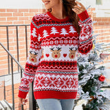 Women's Christmas Graphic Pattern Jacquard Pullover Sweater Jumper