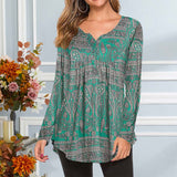 Printed Loose Long Sleeve Shirt