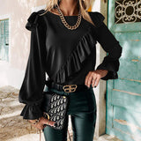 Women's Elegant Ruffle Frill Blouse