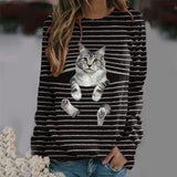 Cat Striped T-Shirt