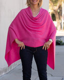 Solid Pull On Scarf Poncho