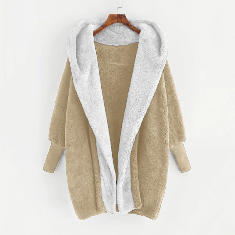 Hooded Loose Fleece Coat