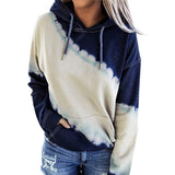 Hooded Gradient Long Sleeve Loose Sweatshirt