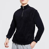 Men's Fuzzy Sherpa Pullover Long Sleeve Sweatshirts