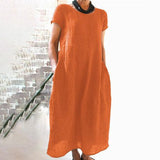 Loose Solid Color Dress