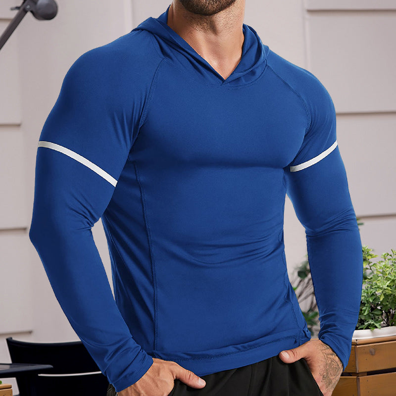 Long Sleeve Workout Hoodie Shirts for Men